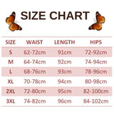 size chart for painted lady butterfly leggings