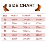 size chart for pink butterfly pants