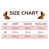 size chart for pink butterfly sweater