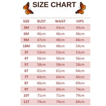 size chart for purple butterfly dress for children