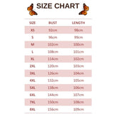 size chart for purple butterfly evening dress