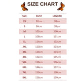 size chart for green butterfly evening dress