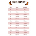size chart for butterfly evening dress