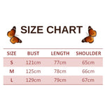 size chart for hot pink butterfly sweater