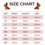 size chart for swallowtail butterfly denim pants