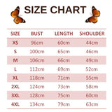size chart for light yellow butterfly sweater
