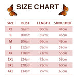 size chart for copper butterfly sweater