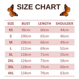 size chart for copper butterfly sweater