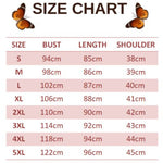 size chart for skyblue butterfly dress