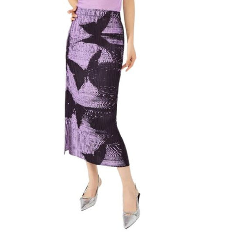 slim purple butterfly skirt