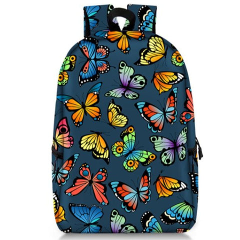 steel blue butterfly backpack