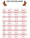 tank top size chart for pink butterfly legging set