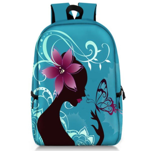 turquoise butterfly backpack