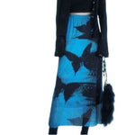 elegant blue butterfly skirt
