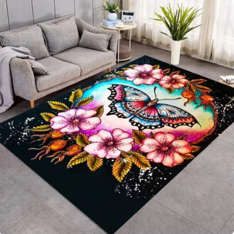 whimsical butterfly rug