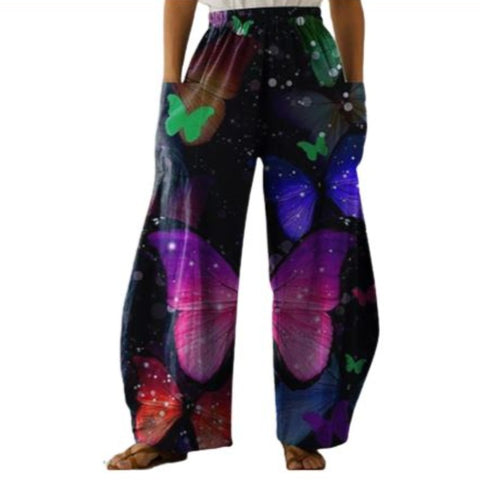 whimsical butterfly trousers