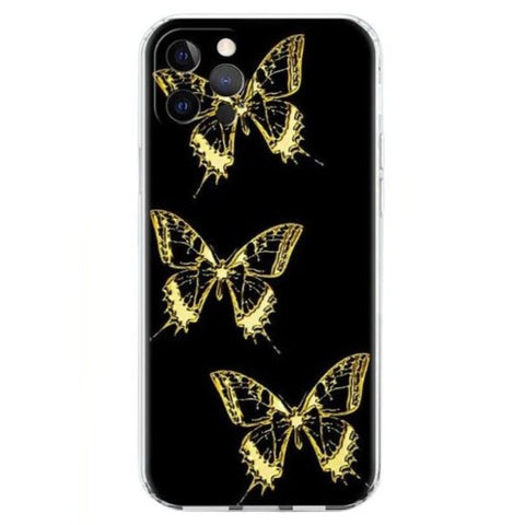 yellow butterfly phone case