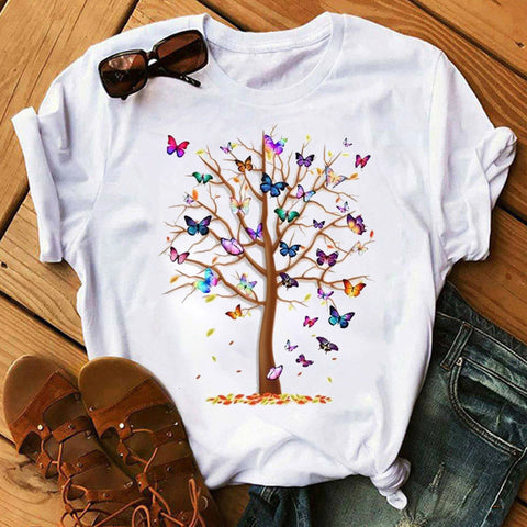autumn butterfly t shirt