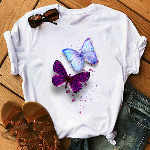 shades of purple butterfly t shirt