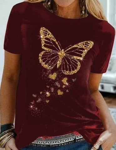 golden butterfly t shirt