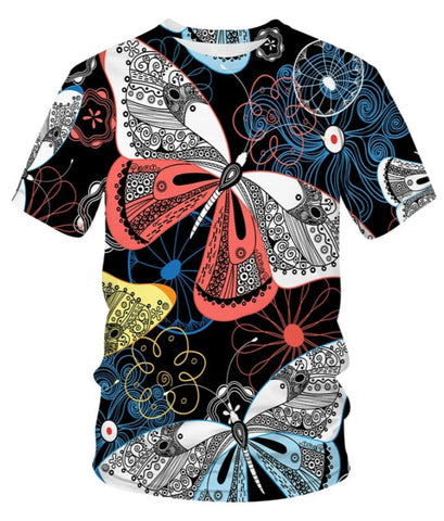 abstract butterfly t shirt