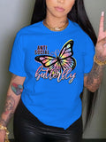 blue antisocial butterfly t shirt