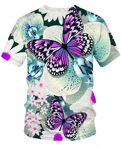 turquoise butterfly t shirt
