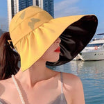 large yellow butterfly beach hat
