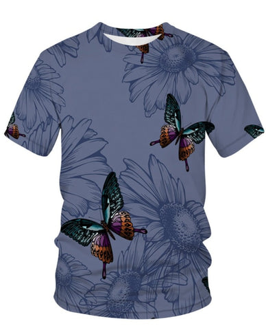 Navy Blue Butterfly T Shirt