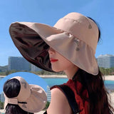 large khaki butterfly beach hat