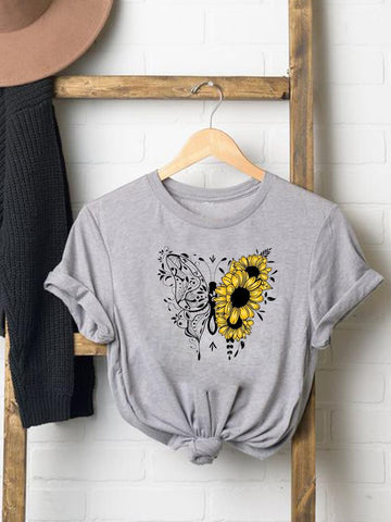 sunflower illusion butterfly t shirt