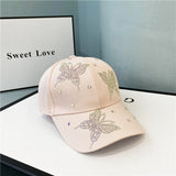three butterfly pink cap