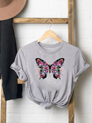 globeflower illusion butterfly t shirt