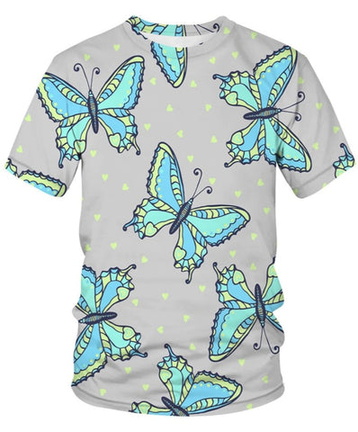 aquamarine butterfly t shirt