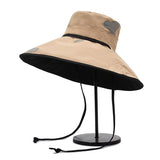 khaki butterfly beach hat