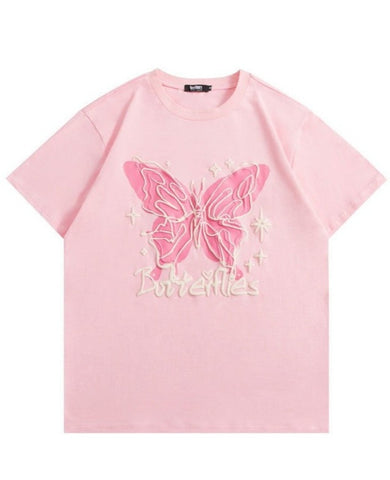 butterfly t shirt embroidered