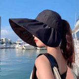 large black butterfly beach hat