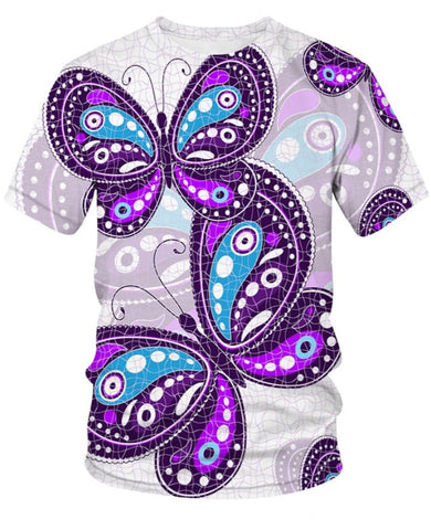 round butterfly t shirt