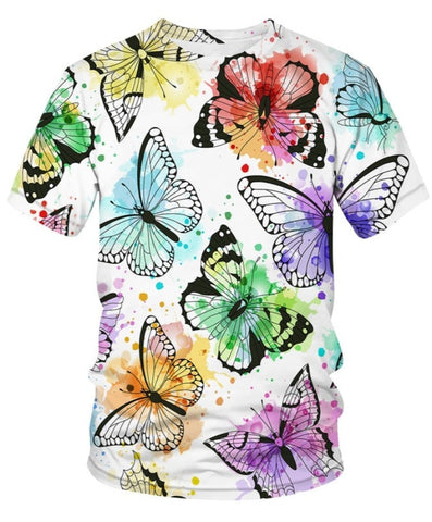 colorful butterfly t shirt