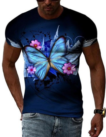midnight blue butterfly t shirt