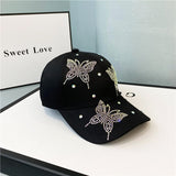 three butterfly black cap