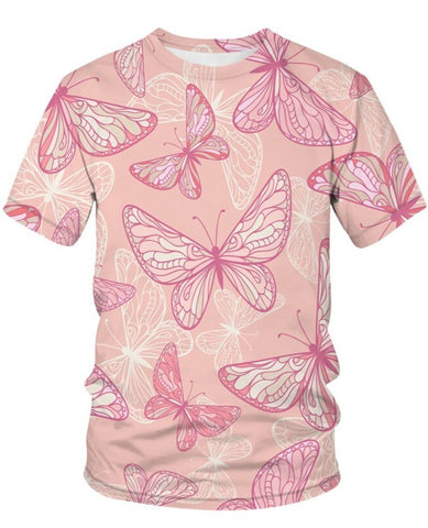 peach butterfly t shirt