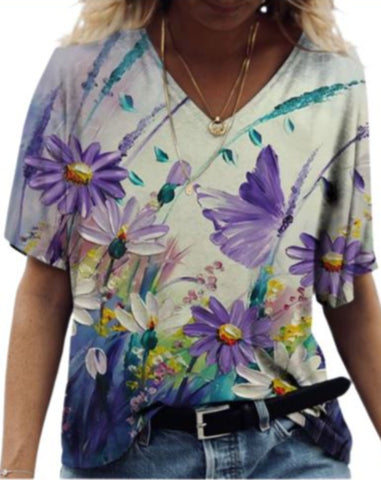 aster and butterfly t shirt