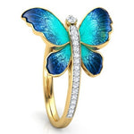 blue butterfly ring design