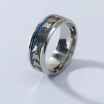 blue stainless steel butterfly ring jewelry