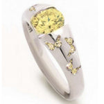 butterfly ring for girls yellow
