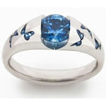 butterfly ring for girls blue