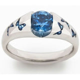 butterfly ring for girls blue