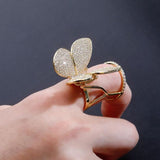 butterfly ring that moves yellow