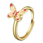 butterfly spinner ring - painted lady